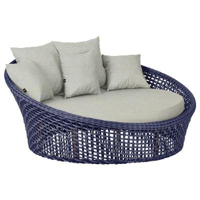 Chaise Hungria Pintura Marrom Corda Náutica E3 Trama Azul