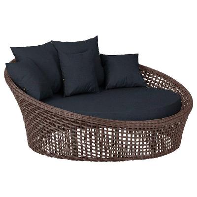 Chaise Hungria Pintura Preta Corda Náutica E12 Trama Marrom
