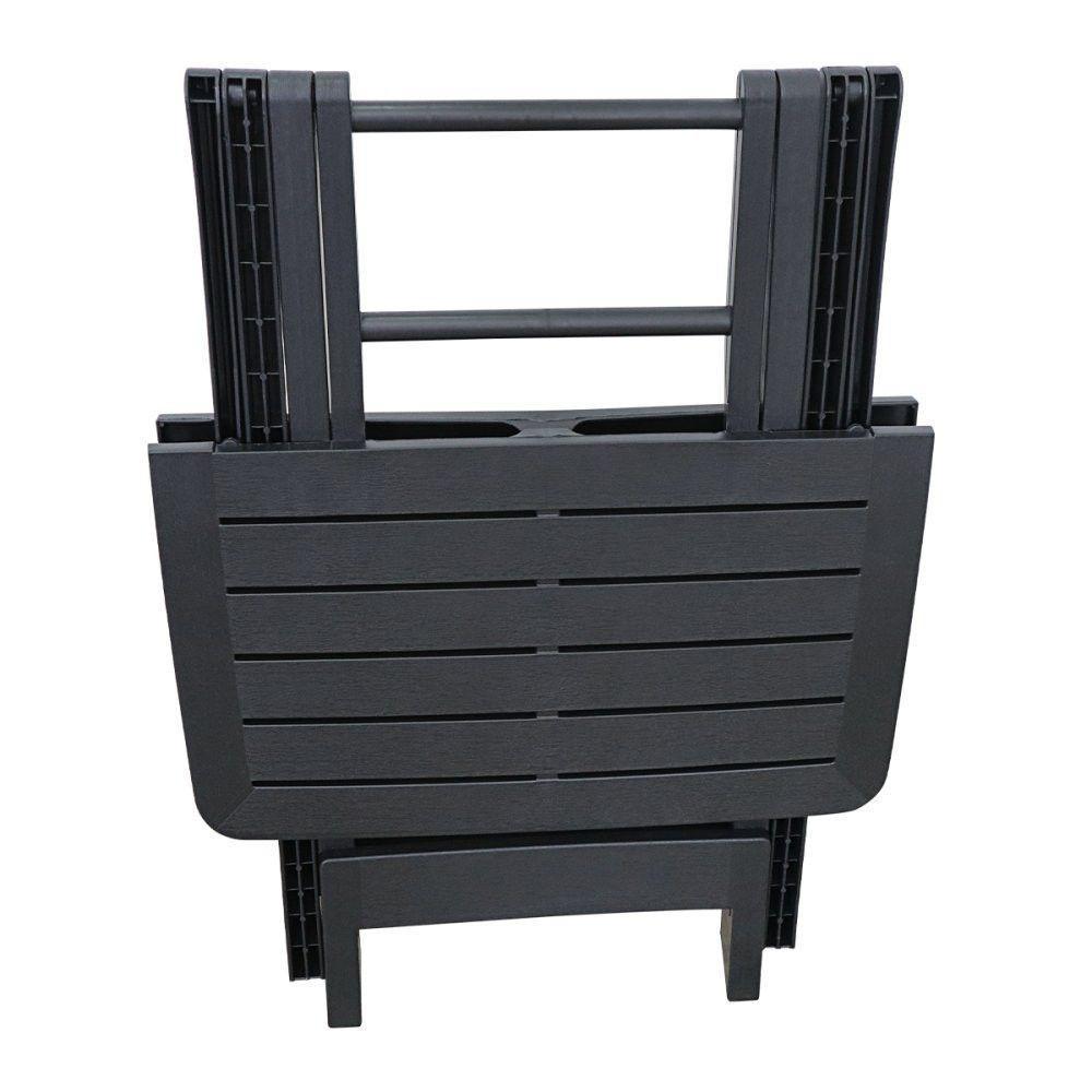 Mesa Quadrada Dobrável Preta Plástico 68x79x72cm Compacta - 3