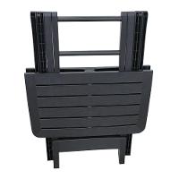 Mesa Quadrada Dobrável Preta Plástico 68x79x72cm Compacta - 3