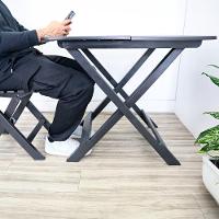 Mesa Quadrada Dobrável Preta Plástico 68x79x72cm Compacta - 5