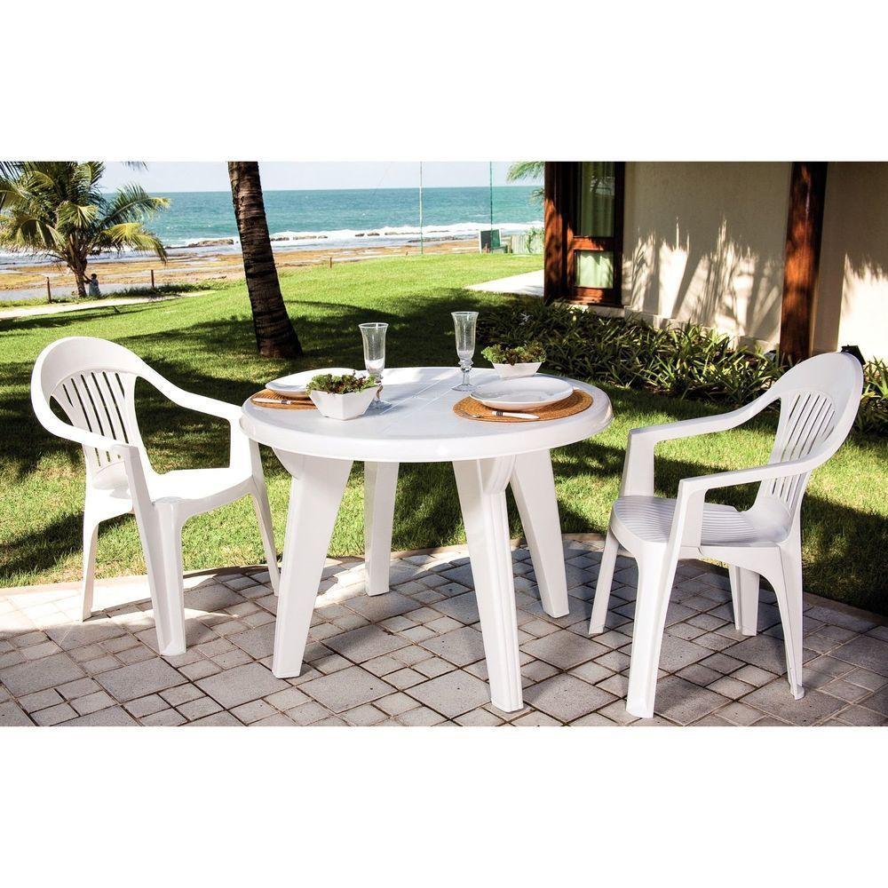 Mesa Tramontina Acapulco Em Polipropileno Branco Tramontina - 2