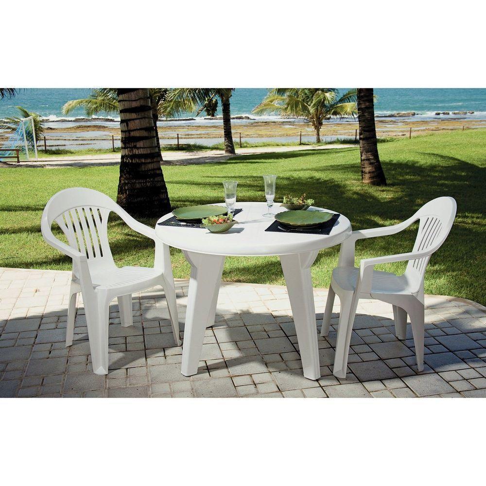 Mesa Tramontina Acapulco Em Polipropileno Branco Tramontina - 5