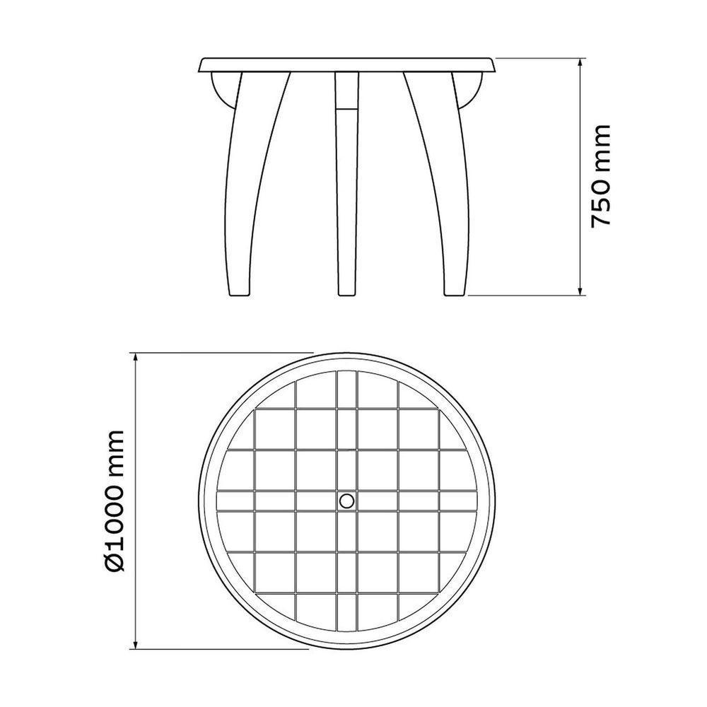 Mesa Tramontina Acapulco Em Polipropileno Branco Tramontina - 7