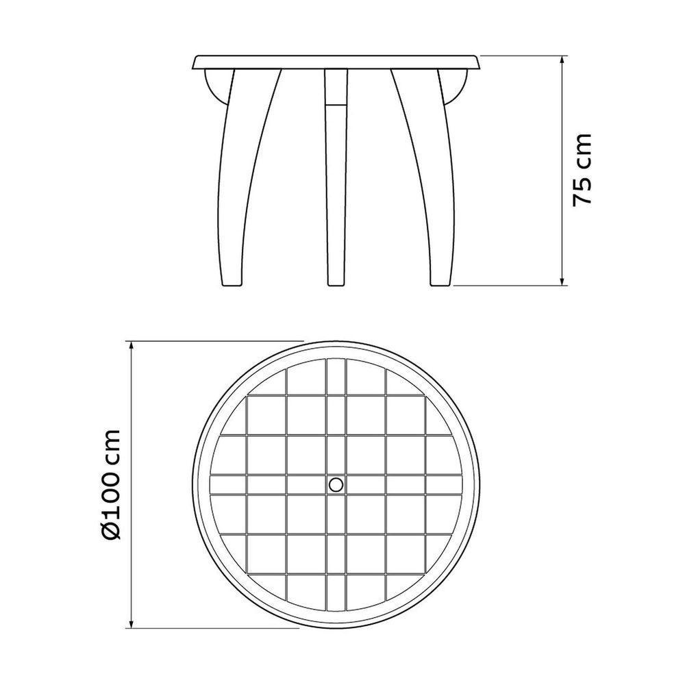 Mesa Tramontina Acapulco Em Polipropileno Branco Tramontina - 8