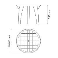 Mesa Tramontina Acapulco Em Polipropileno Branco Tramontina - 7