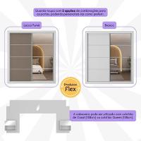 Quarto Completo Com Cabeceira Casal/queen Guarda-roupa E Cômoda Multimóveis Mp4375 Branco/lacca Fumê - 6