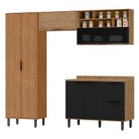Armarios Lavanderia 4 Modulos Mdf 270 Cm Tosc Freijo Nero Mxm Freijo Nero - 1
