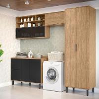 Armarios Lavanderia 4 Modulos Mdf 270 Cm Tosc Freijo Nero Mxm Freijo Nero - 2