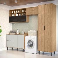 Armarios Lavanderia 4 Modulos Mdf 270 Cm Tosc Freijo Off White Mxm Freijo Off White - 2