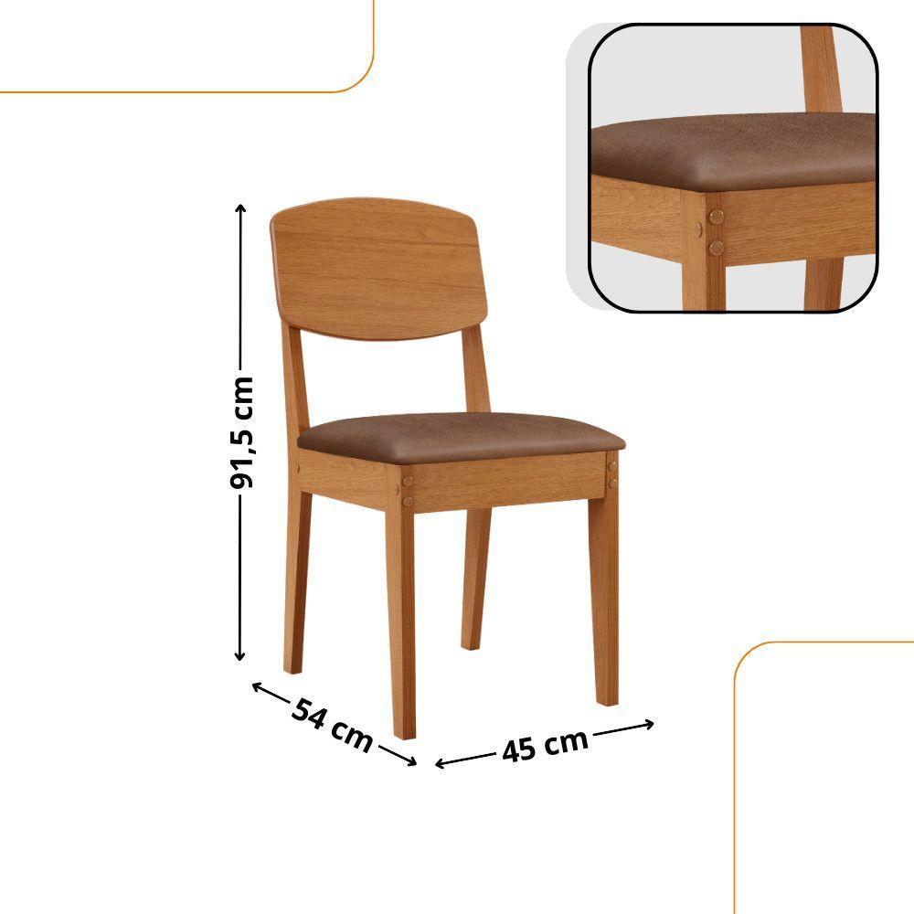 Mesa Diane 180cm Tampo Mdf Vidro Canto Copo Com 6 Cadeiras Tork /off /naturale /serig Off - 5