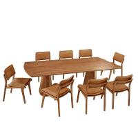 Mesa De Jantar Noronha 220cm Madeira Tampo Barril 8 Cadeiras Eva Star Caramelo / Imbuia Nat. - 2