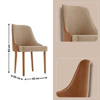 Sala De Jantar Mesa Selene 135cm Madeira Tampo Laminado Turim /star Caramelo/ Imbuia Nat.