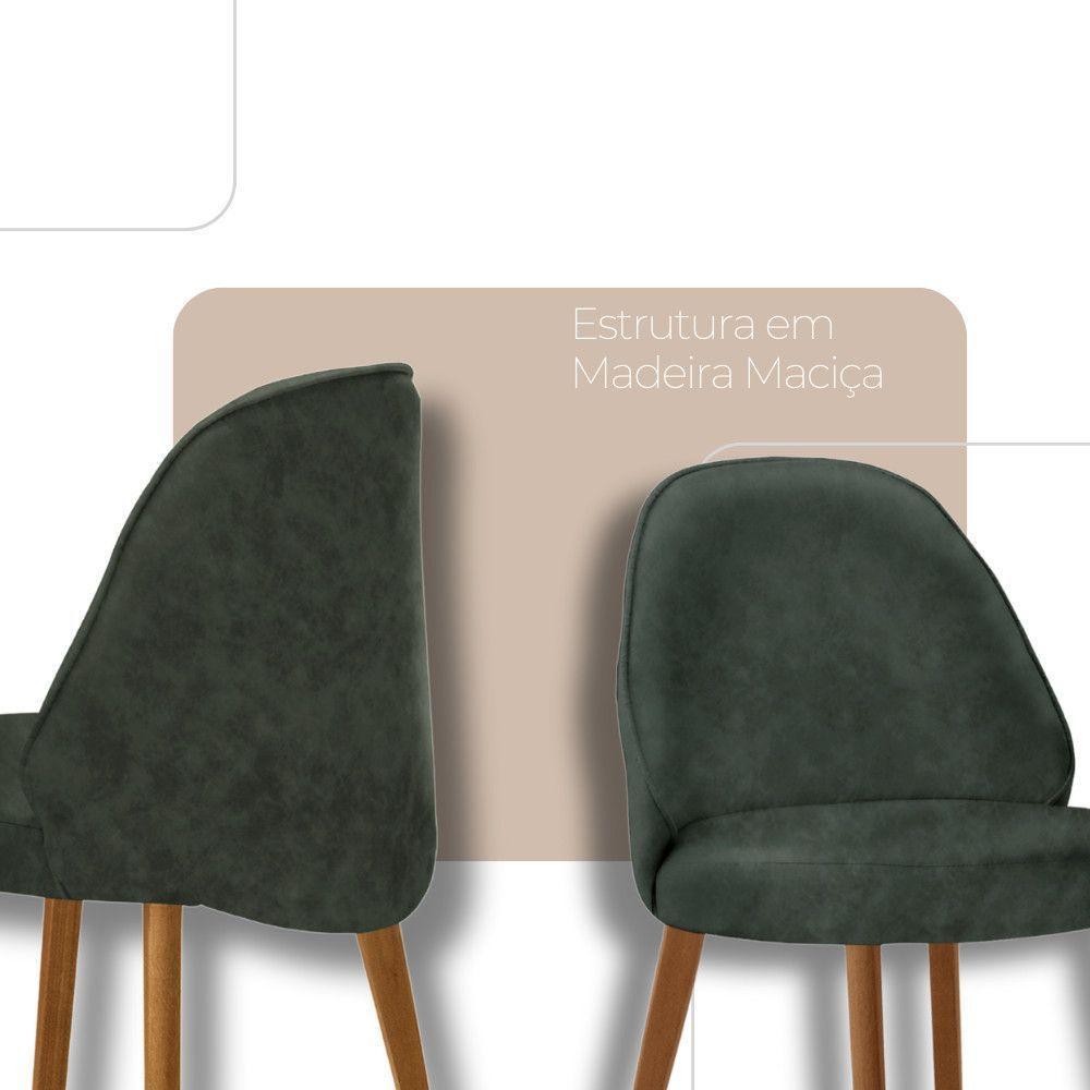 Mesa De Jantar Suiça 220cm Madeira Tampo Laminado Orgânico Jade / Imbuia Nat. - 3