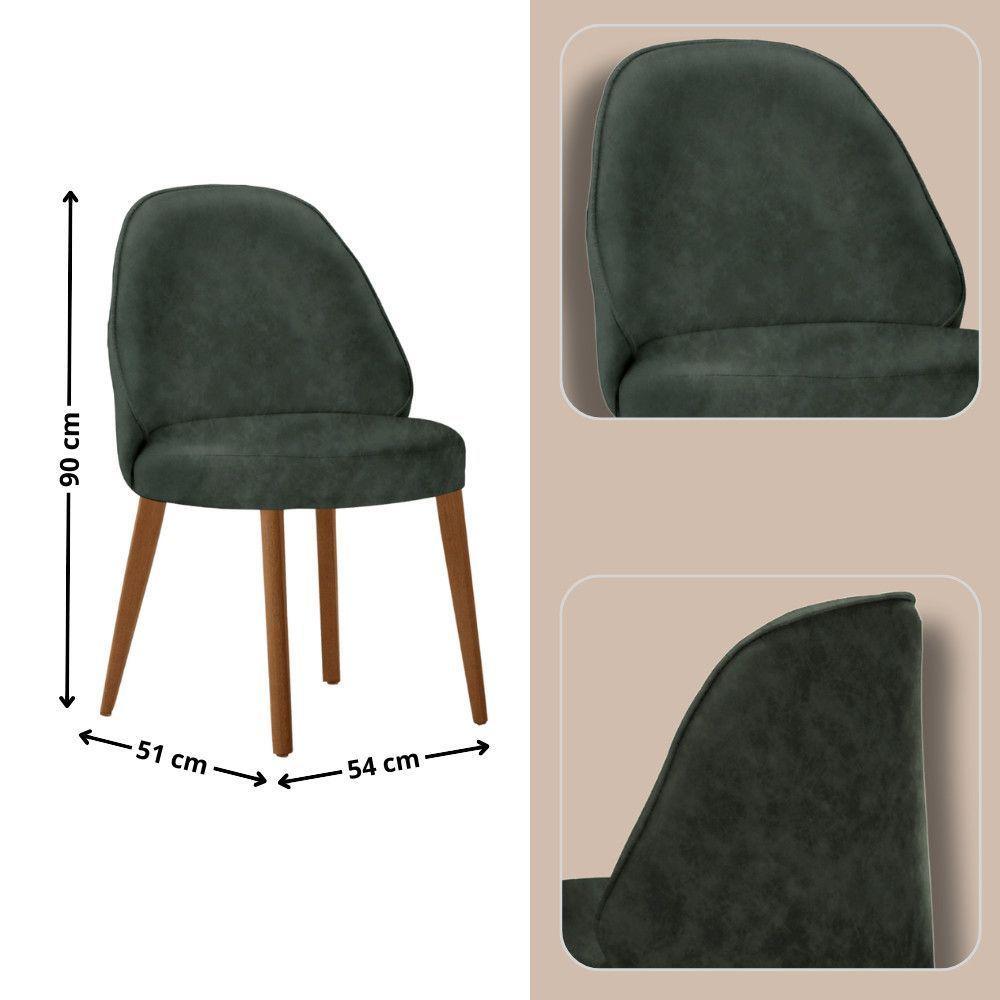 Mesa De Jantar Suiça 220cm Madeira Tampo Laminado Orgânico Jade / Imbuia Nat. - 4