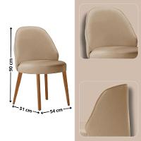 Mesa De Jantar Suiça 220cm Madeira Tampo Laminado Orgânico Veludo Bege / Imbuia Nat.