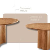 Sala De Jantar Mesa Selene 135cm Madeira Tampo Laminado Linho Off/ Milano/ Imbuia Nat. - 6