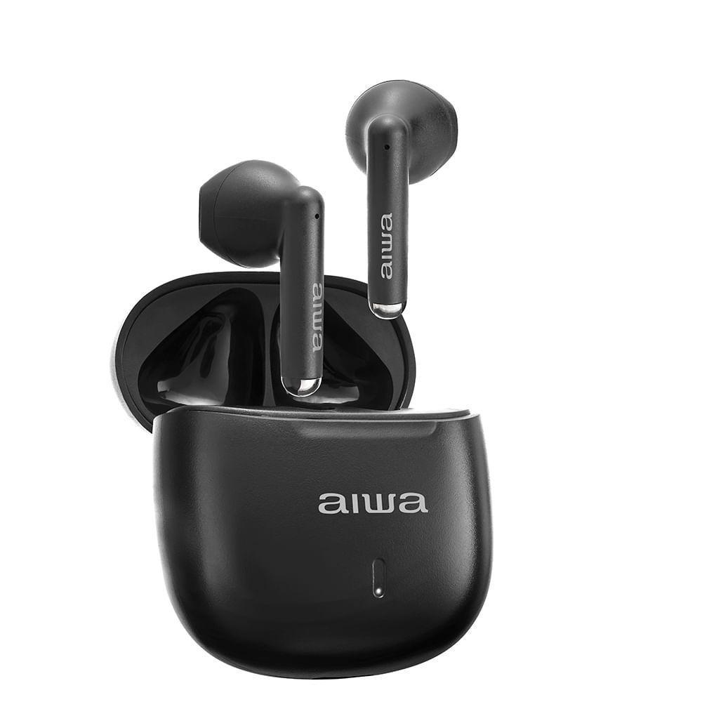 Fone De Ouvido Earbud Aiwa EB-05-B Preto Bluetooth Enc App Bivolt - 1