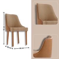 Sala De Jantar Mesa Selene 135cm Madeira Tampo Laminado Linho Palha/ Star Caramelo/ Imbuia Nat. - 5