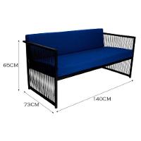 Conjunto Para área Externa De Fibra Sintética Azul - 5