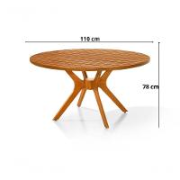 Mesa De Jantar Redonda Julia 100% Madeira Maciça 4 Lugares 110cm - 2