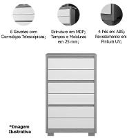 Cômoda Para Quarto 6 Gavetas Mdp Duo Cinamomo/off White - 3