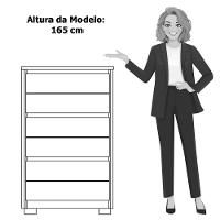 Cômoda Para Quarto 6 Gavetas Mdp Duo Cinamomo/off White - 6