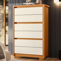 Cômoda Para Quarto 6 Gavetas Mdp Duo Cinamomo/off White - 7