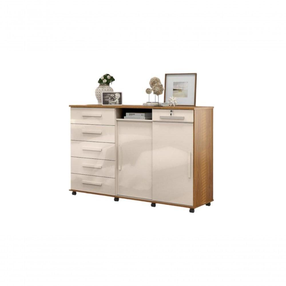 Cômoda Vega 2020 Com 2 Portas E 6 Gavetas Freijo-off White - 5