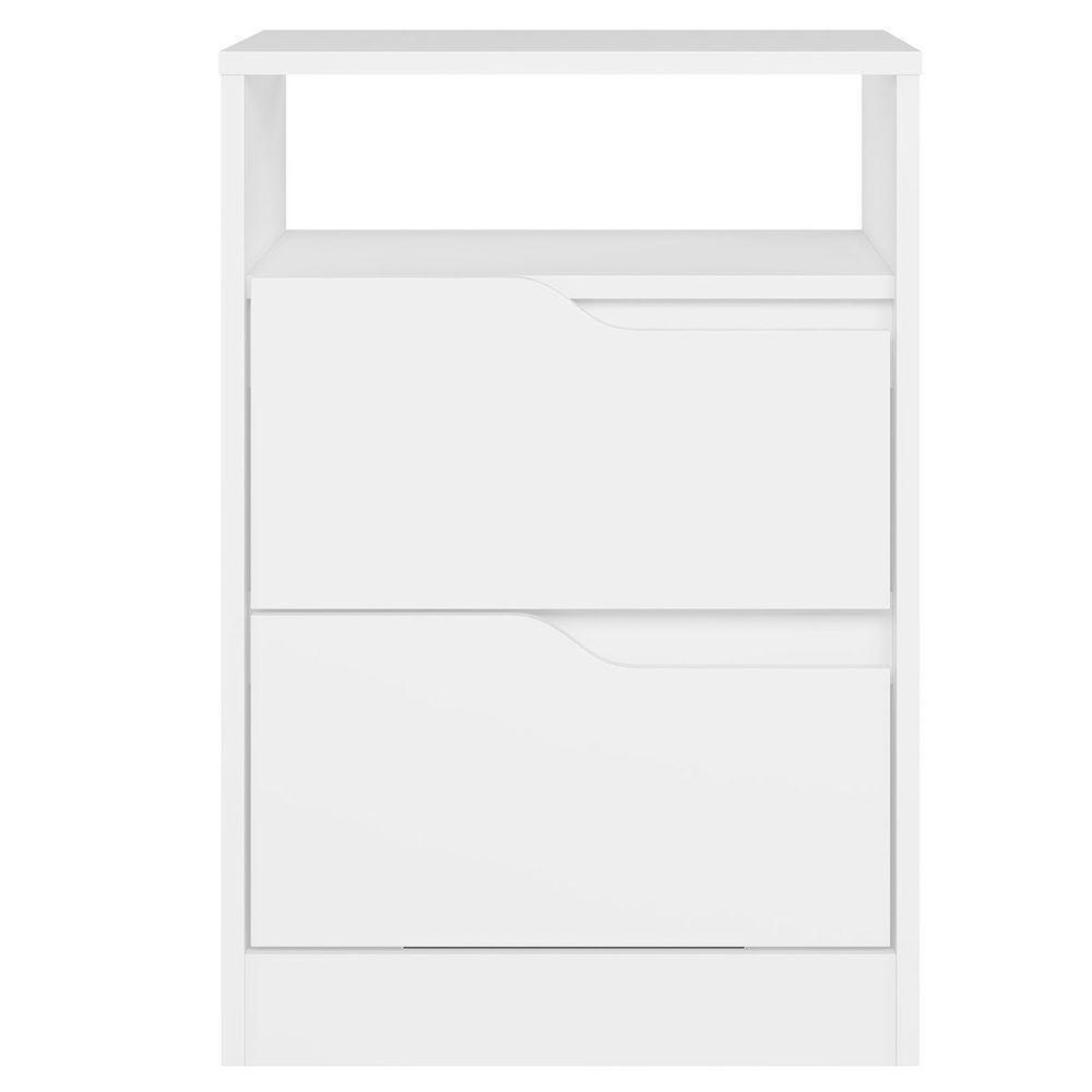 Kit Cômoda 4 Gavetas E Mesa De Cabeceira Sara 2 Gavetas Flex Branco/freijó - 7