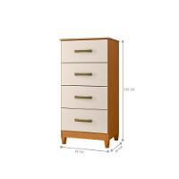 Comoda Siria 4 Gavetas Cinamomo Off White - 3