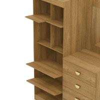 Cômoda Guarda-roupa Com 4 Gavetas E 5 Prateleiras Cristine Nature - 5