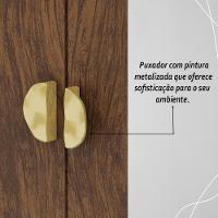 Cômoda Roupeiro Com Espelho 2 Portas 4 Gavetas Cristal - Imbuia Imbuia - 8