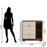 Cômoda Sapateira 4 Gavetas Clarabella Imbuia Fendi - 3