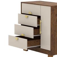 Cômoda Sapateira 4 Gavetas Clarabella Imbuia Fendi - 5