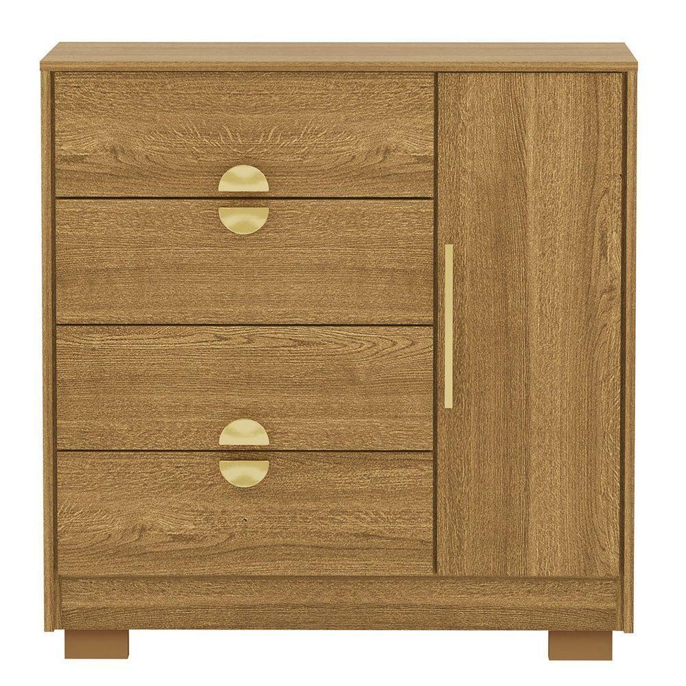 Cômoda Sapateira 4 Gavetas Clarabella Nature - 5