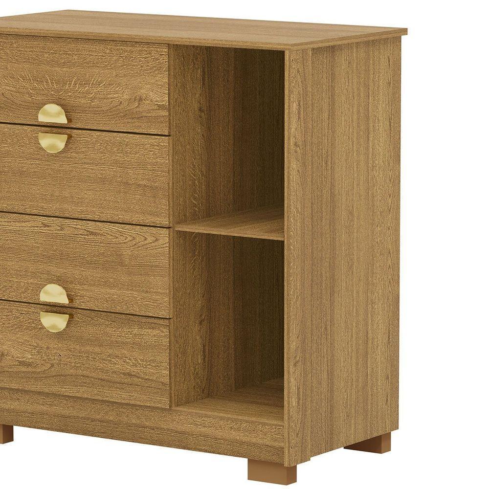 Cômoda Sapateira 4 Gavetas Clarabella Nature - 7