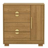 Cômoda Sapateira 4 Gavetas Clarabella Nature - 5