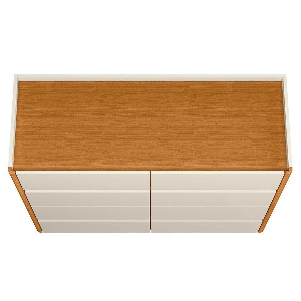 Cômoda Aparador 8 Gavetas Com Tampo Estilo Bandeja Eternity Off White/cinamomo - 4