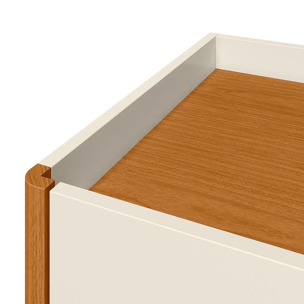 Cômoda Aparador 8 Gavetas Com Tampo Estilo Bandeja Eternity Off White/cinamomo - 7