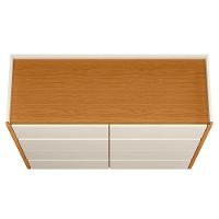 Cômoda Aparador 8 Gavetas Com Tampo Estilo Bandeja Eternity Off White/cinamomo