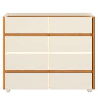 Cômoda Aparador 8 Gavetas Com Tampo Estilo Bandeja Eternity Off White/cinamomo - 5