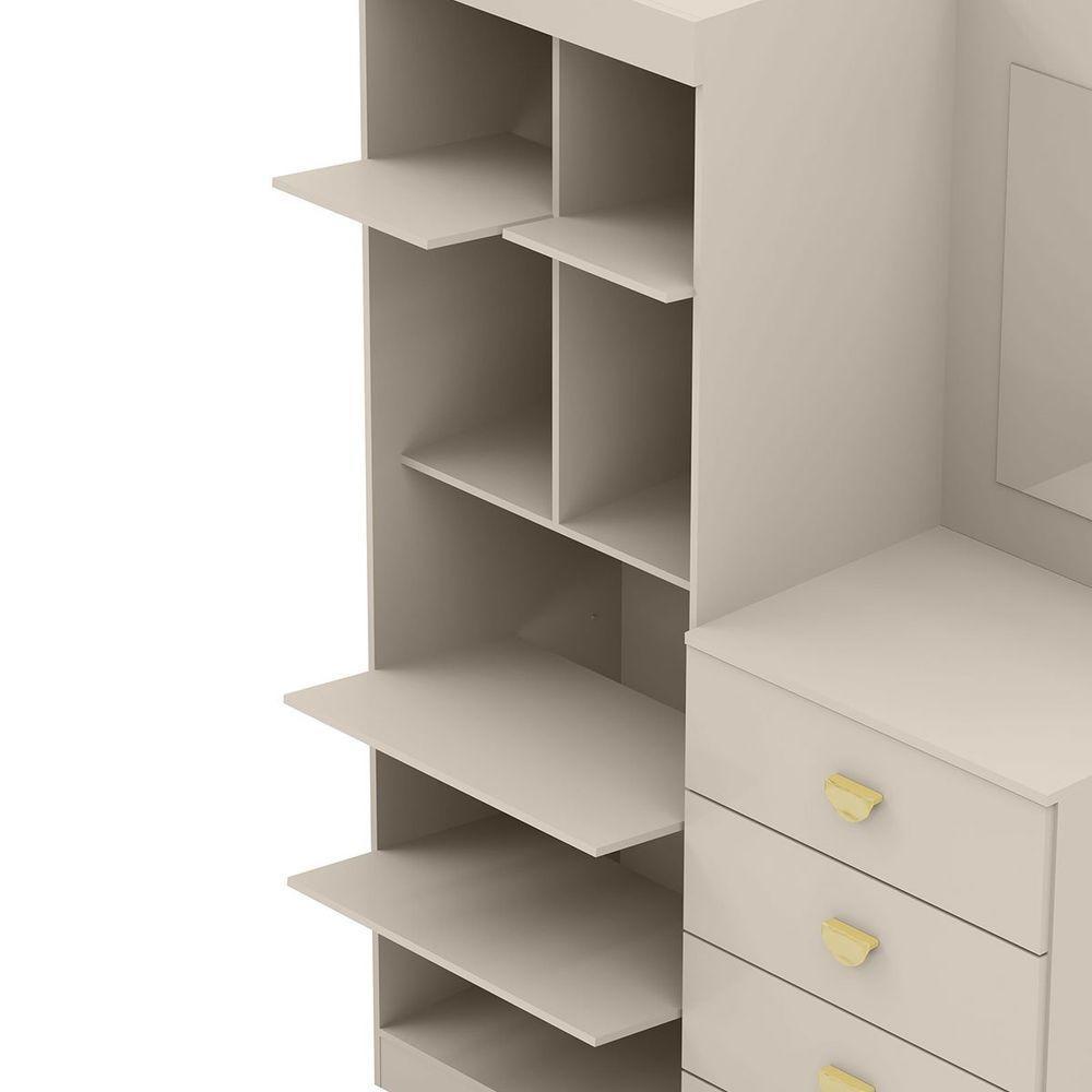 Cômoda Guarda-roupa Com 4 Gavetas E 5 Prateleiras Cristine Fendi - 6