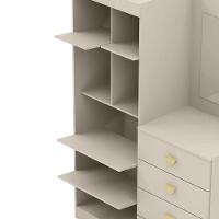 Cômoda Guarda-roupa Com 4 Gavetas E 5 Prateleiras Cristine Fendi - 6