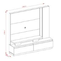 Home Theater Para Tv 75 Polegadas Com 2 Gavetas New ártemis Cinamomo Off White - 5