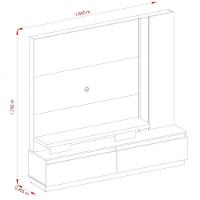 Home Theater Para Tv 75 Polegadas Com 2 Gavetas New ártemis Calacata Off White