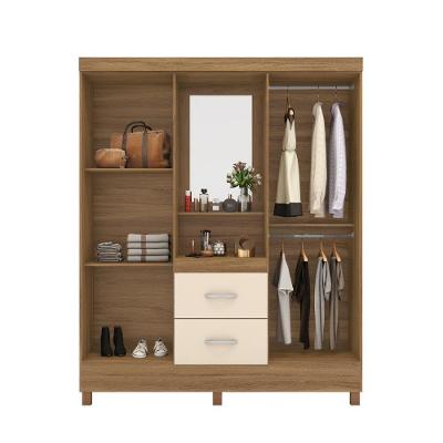 Guarda Roupa Casal Monaco 4 Portas 2 Gavetas Amendola-Off White MDP Mais de Casa