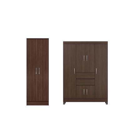 Conjunto Guarda Roupa e Sapateira Casal York 8 Portas Bater 2 Gavetas Cafe Touch MDP