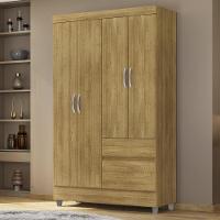 Guarda Roupa Solteiro 4 Portas 2 Gavetas Exemplar Plus - Nature Nature - 1