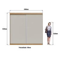 Guarda Roupa 2 Portas De Correr 4 Gavetas Rp5240 Decibal - 6